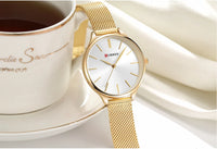 CURREN Fashion Women Watch Top Brand Luxury Ladies Girl Wristwatch Silver Stainless Steel Bracelet Classic Female Clock 9024
