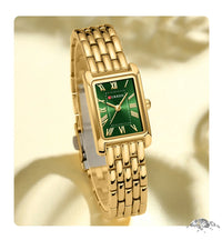 CURREN Luxury Ladies Fashion Quartz Watch Simple Scale Square Quality Women Watches Business Stainless Steel Folding Clock