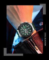 CURREN 8462 Top Luxury Quartz Men's Watch Silicone Strap Multifunctional Timing Code Classic Luminous Waterproof Men's Watch