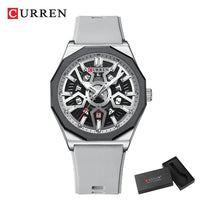 Curren Luxury Waterproof Silicone Band Quartz Watch (Dial 4.4cm) - CUR231