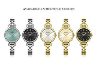 CURREN Luxury Brand Women's Watch Elegant Fashion Stainless Steel Waterproof Ladies Wristwatches with Rhinestone