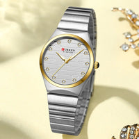 CURREN Luxury Stainless Steel Watches Female Classic Round Dial Quartz Watch Women Business Wristwatches Wrist with Box