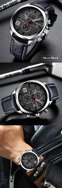 CURREN Men Watch Luxury Wristwatch Quartz Wristwatches Fashion Leather Punk Style Mens Watches Relogio Masculino