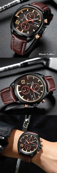 CURREN Men Watch Luxury Wristwatch Quartz Wristwatches Fashion Leather Punk Style Mens Watches Relogio Masculino