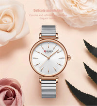 CURREN 9081 Exquisite Women's Quartz Watch Round Silver Gold Clock Simple Fashion Casual Women's Luxury Watch Relojes De Mujer