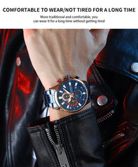CURREN 8415 Men Luminous Watch Reloj Hombre Simple Multifunctional Quartz Watch Sport Stainless Steel Strap Business Waterproof