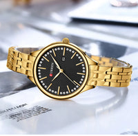 CURREN Women Watch Top Brand Luxury Lady Girl Wristwatch Elegant Stainless Steel Bracelet Waterproof Casual Female Clock 9099