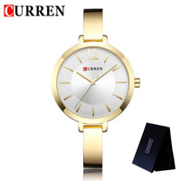 CURREN Fashion Women Watches Top Brand Luxury Ladies Girl Wristwatch Silver Stainless Steel Bracelet Classic Female Clock 9012