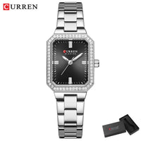 CUREEN New Luxury Lady's Watches Elegant Waterproof Quartz Watch Rectangular Dial Female Clock Gold
