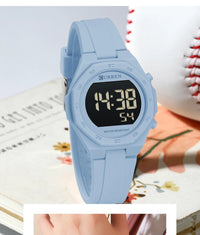 CURREN Woman Fashion Watches Fashion Sports Watch Silicone Strap 3ATM Waterproof Time Display Women's LED Digital Watch Gift