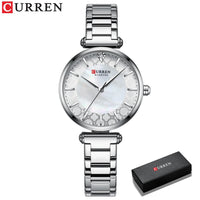 CURREN 9072 Fashion Stainless Steel Women Luxury Watch Analog Quartz Wristwatch Ladies Elegant Dress Watches Relogio Feminino