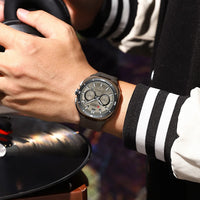 CURREN 8502 Brand New Quartz Watches for Men Chronograph Calendar Luminous Sport 30M Waterproof Silicone Strap Mens Wristwatch