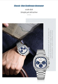 Curren Casual Versatile Men's Square Chronograph Watch (Dial 3.9cm) - CUR232