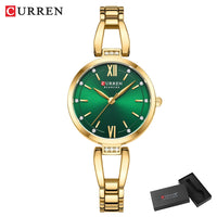 CURREN High Quality Ladies Casual Bracelet Watches Women's Simple Vintage Watches for Women Dial Stainless steel Wristwatch