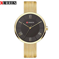 CURREN 9020 Small Dial Quartz Watch for Ladies, Waterproof Elegant Mesh Strap Fashion Wristwatch