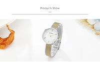 CURREN 9020 Small Dial Quartz Watch for Ladies, Waterproof Elegant Mesh Strap Fashion Wristwatch