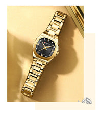 CURREN Jam Tangan Perempuan Original Waterproof Quartz Stainless Steel Minimalis Green Watch Women 9104