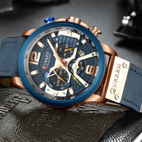 CURREN 8329 Casual Sport Watches for Men Top Brand Luxury Military Leather Wrist Watch Man Clock Fashion Chronograph Wristwatch