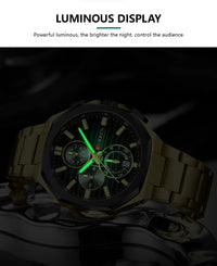 CURREN Luxury Business Wristwatch Stainless Steel Quartz Sport Chronograph Clock Fashion Male Watch Ideal Present for Daily