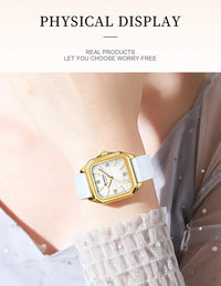 CURREN 9113 Stylish Ladies' Quartz Watch, Waterproof Square Small Dial Wristwatch with Sleek Design for Daily Wear