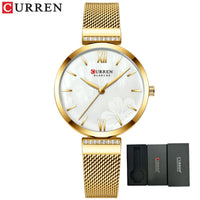 CURREN Fashion Watch for Women Luxury Quartz Gold Elegant Bracelet Wristwatch Female Clock Ladies Dress Stainless Steel Gifts