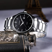 CURREN 8106 Men's Watch Waterproof Top Brand Luxury Calendar Fashion Male Clock Stainless Steel Sport Men Wristwatch