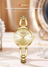 CURREN 9092 Women's Stainless Steel Quartz Watch Luxury and Elegant Watch Business Women's Bracelet Watches Relojes De Mujer