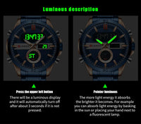 CURREN Sport Men Watch Top Brand Luxury Military Business Male Clock Gold Stainless Steel Quartz Digital Man Wristwatch 8384