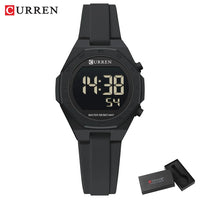 CURREN Woman Fashion Watches Fashion Sports Watch Silicone Strap 3ATM Waterproof Time Display Women's LED Digital Watch Gift