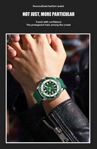 CURREN 8448 Men's Fashion Quartz Watch Outdoor Large Dial Luminous Waterproof Silicone Strap Sport Wristwatch Reloj Hombre