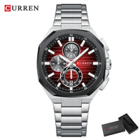 CURREN Luxury Business Wristwatch Stainless Steel Quartz Sport Chronograph Clock Fashion Male Watch Ideal Present for Daily