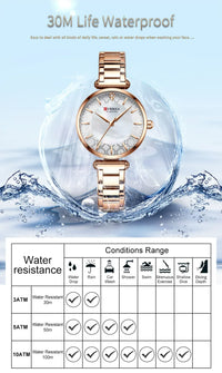 2021  CURREN Women Watches Top Brand Luxury Japan Quartz Movement Stainless Steel Waterproof Wristwatches relogio mujer