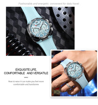 CURREN Men's Watch New Luxury Quartz Clock Original Silicone Sports Multi Functional Waterproof Luminous Date Timer Wrist Watch