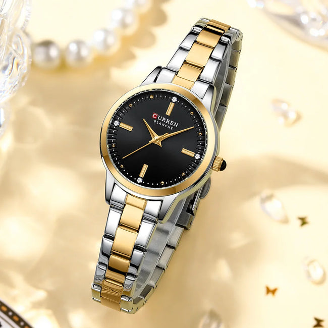 CURREN 9094 Womens Watches Fashion Original Quartz Wrist Watch for Ladies Dazzling Diamond Waterproof Luminous Luxury