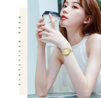 CURREN Ladies Light Luxury Watch Brand Jewelry Bracelet Watch Fashionable Girls Elegant Waterproof Quartz Watch
