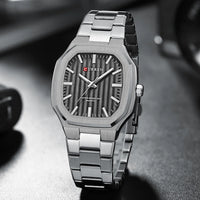 CURREN Brand Fashion Business Multi-functional Steel Band Quartz Men's Luxury Steel Wristwatch Retro Clock