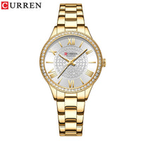 CURREN 9084 Women Watches Luxury Fashion Quartz Ladies WristWatch Stainless Steel Waterproof Girls Clock Gift Relogio Feminino
