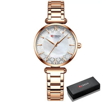 2021  CURREN Women Watches Top Brand Luxury Japan Quartz Movement Stainless Steel Waterproof Wristwatches relogio mujer
