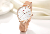 CURREN Fashion Women Watch Top Brand Luxury Ladies Girl Wristwatch Silver Stainless Steel Bracelet Classic Female Clock 9024