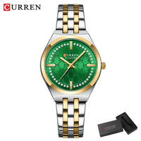 CURREN Luxury Women Watches Fashion Casual FemaleLadies Stainless Steel Quartz Wristwatches Life Waterproof Girlfriend Gift