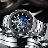 CURREN Luxury Business Wristwatch Stainless Steel Quartz Sport Chronograph Clock Fashion Male Watch Ideal Present for Daily