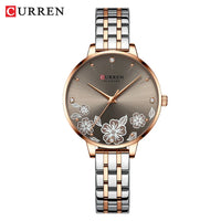 CURREN 9068 Fashion Women Watches Stainless Steel strap Ultra Thin Quartz Watch Woman Romantic Clock Women Watches Montre Femme