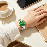 CURREN 9096 Women Watch Luxury Elegant Quartz Wristwatch with 32mm Dial Rhinestone Stainless Steel Band Ladies Gift Reloj Mujer
