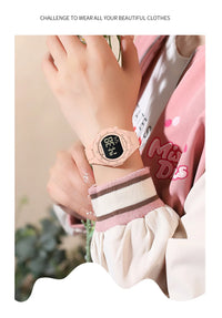 CURREN Woman Fashion Watches Fashion Sports Watch Silicone Strap 3ATM Waterproof Time Display Women's LED Digital Watch Gift