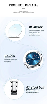 CURREN Women Elegant Watch Stainless Steel Casual Fashion Dial Digital Ladies Watches Quartz Wristwatch Reloj Mujer Girls Clock