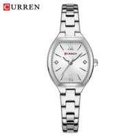 CURREN Simple Quartz Watch for Women Luxury Vintage Wristwatch Luminous Hands Stainless Steel Bracelet Women's Dress Watch