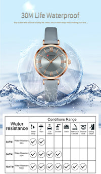 CURREN 9079 Elegant Women's Quartz Watch Fashion Casual Leather Strap Waterproof Clock Business Lady Watch Gift Reloj Mujer