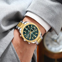 CURREN Stainless Steel Watch with Timer Calendar Luminous Hands And Stainless Steel Bracelet