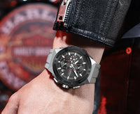 CURREN 8462 Top Luxury Quartz Men's Watch Silicone Strap Multifunctional Timing Code Classic Luminous Waterproof Men's Watch