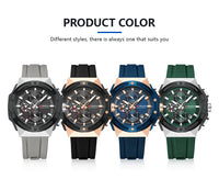 CURREN 8462 Top Luxury Quartz Men's Watch Silicone Strap Multifunctional Timing Code Classic Luminous Waterproof Men's Watch